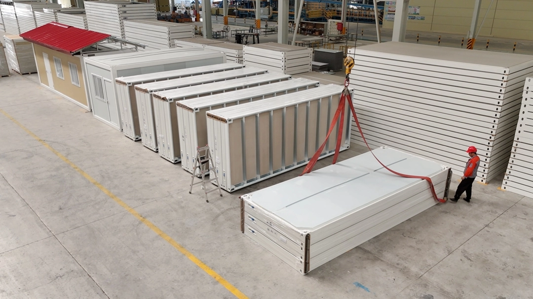 Flat pack container house delivery for overseas modular camp and labor accommodation projects