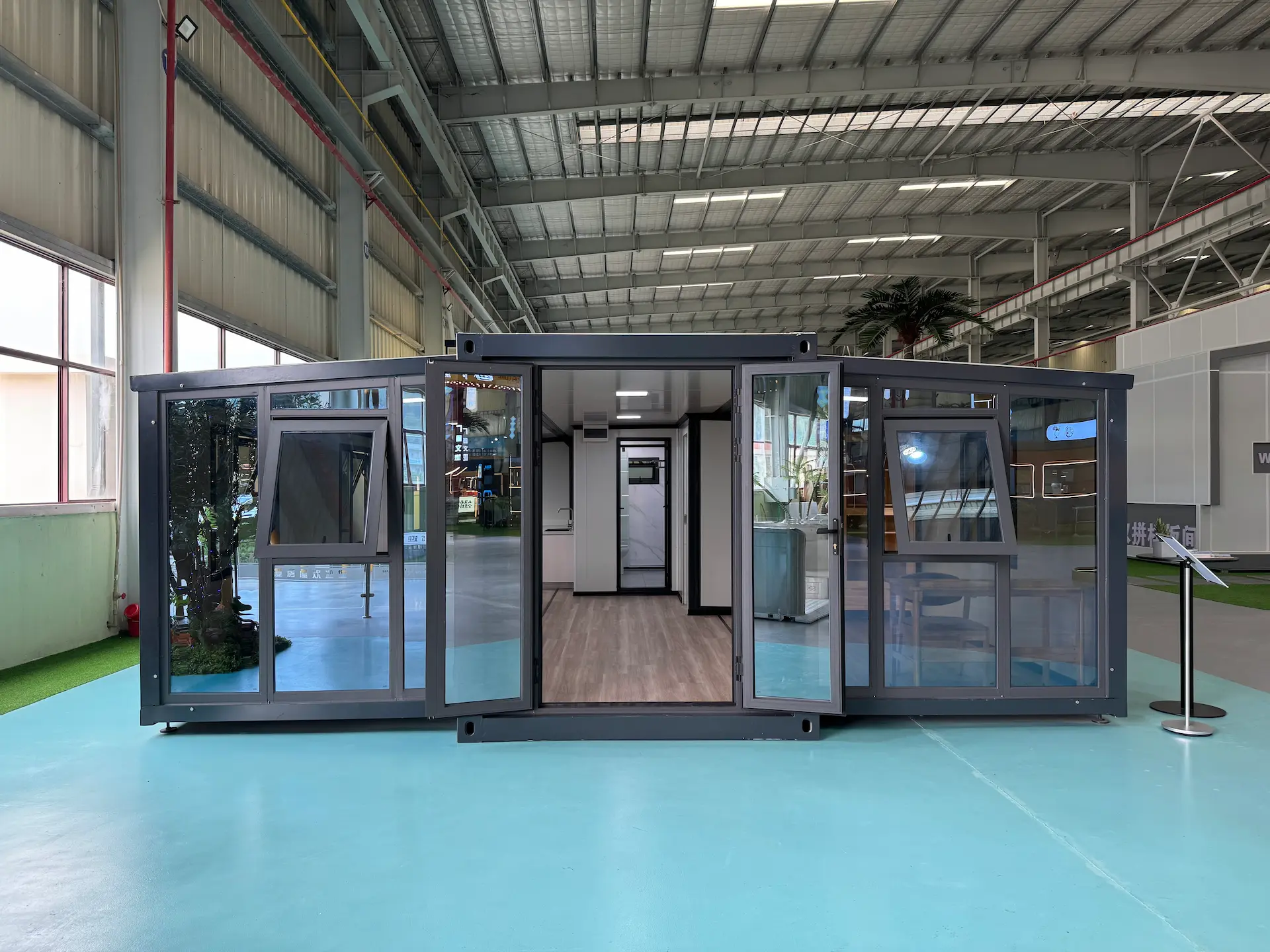 30ft expandable container house modular foldable design for temporary housing solution