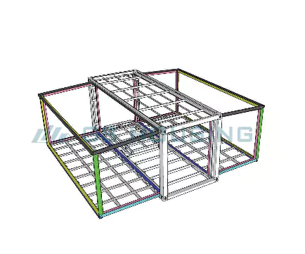 structural detail of 30ft modular container house frame for durable housing solution
