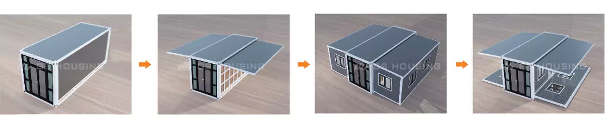 Step-by-step installation guide for the 700 Series Mini Expandable Container House