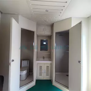 container house bathroom with integrated modular design for worker housing