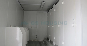 bathroom facility in container house with modular prefabricated structure