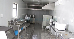 washroom area in modular container house for daily hygiene use