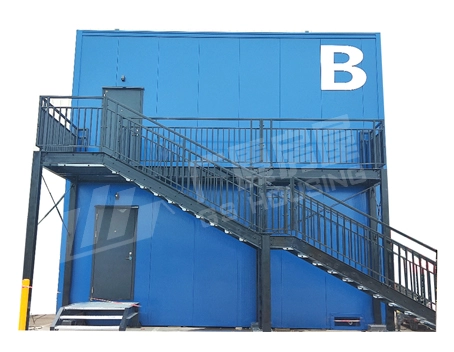 flat pack container house Type-B exterior prefab housing for worker camp