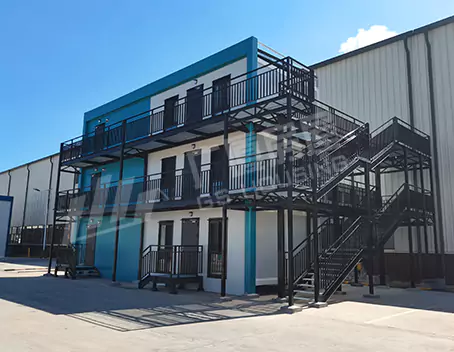 flat pack container house Type-D exterior modular building for temporary housing