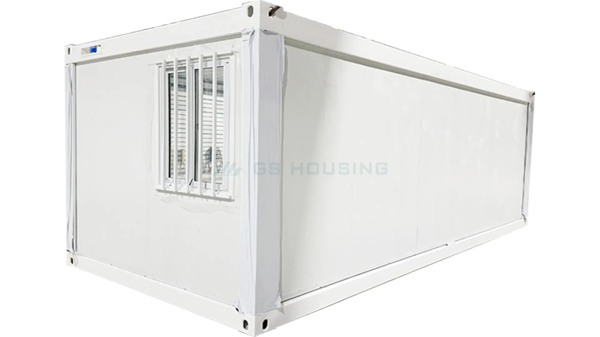 Completed foldable container house after installation