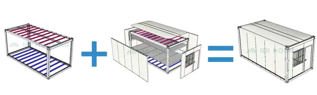 multi-functional-flat-pack-container-house-features Flat pack container house modular building solution for offices and accommodation