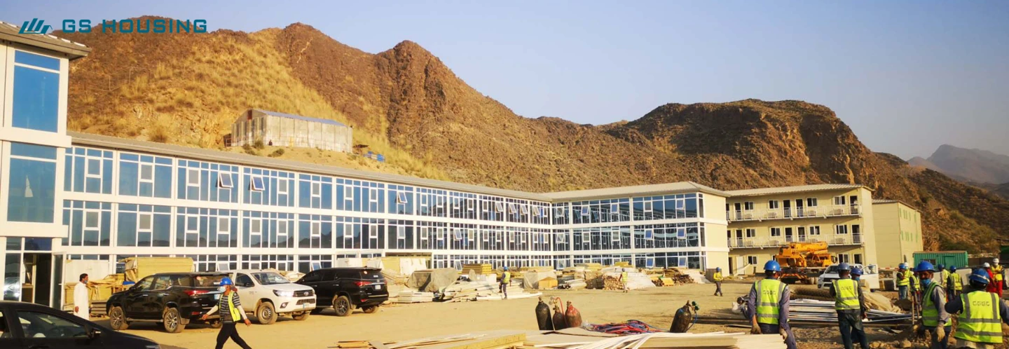 three stories container house project